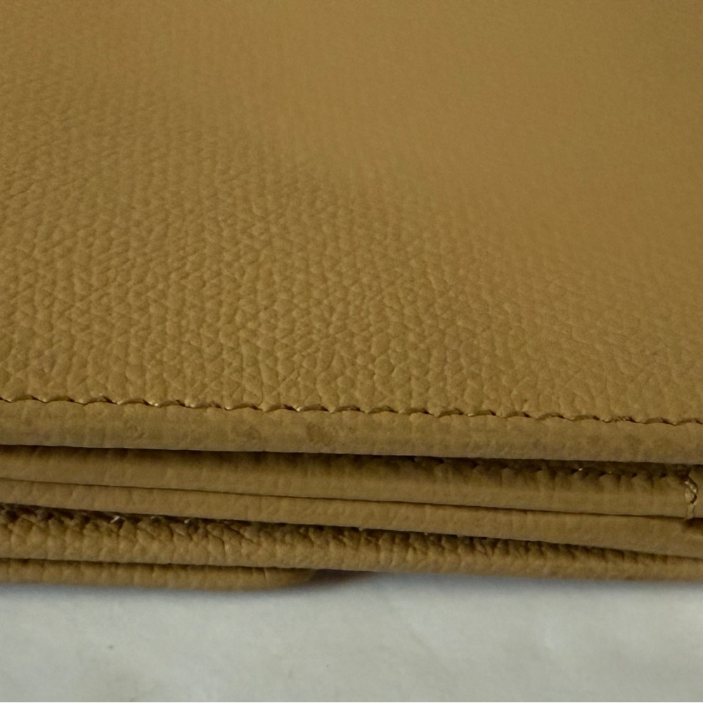 CHANEL Long Wallet Double Sided Snap Button Beige Leather Authentic - Picture 16 of 16